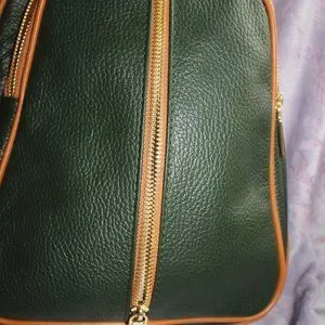 Bags | Nwt Valentina Made In Italy Green Tan Trim Pebble  display picture 3